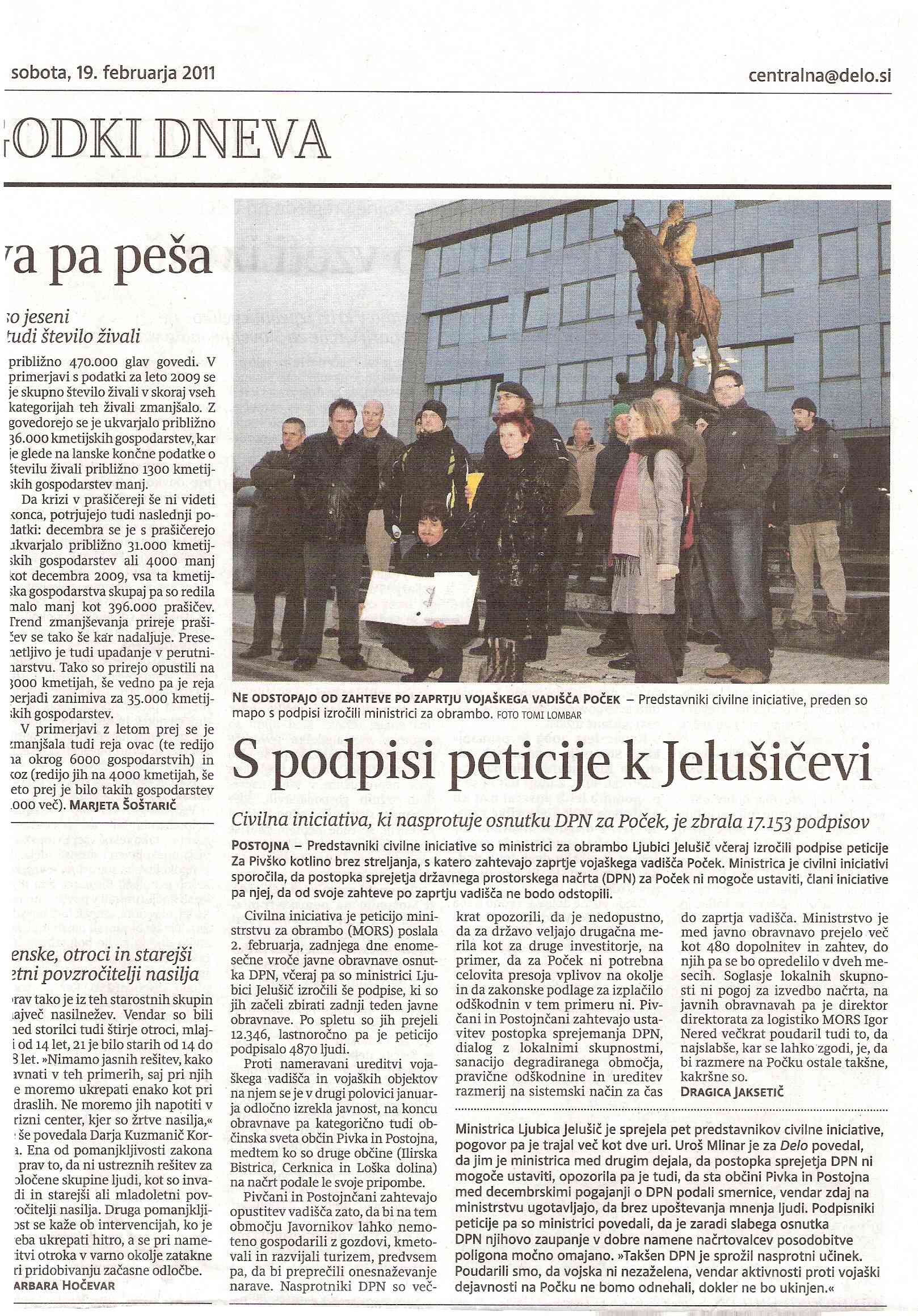 Delo Sobota 19.02.2011 Peticija