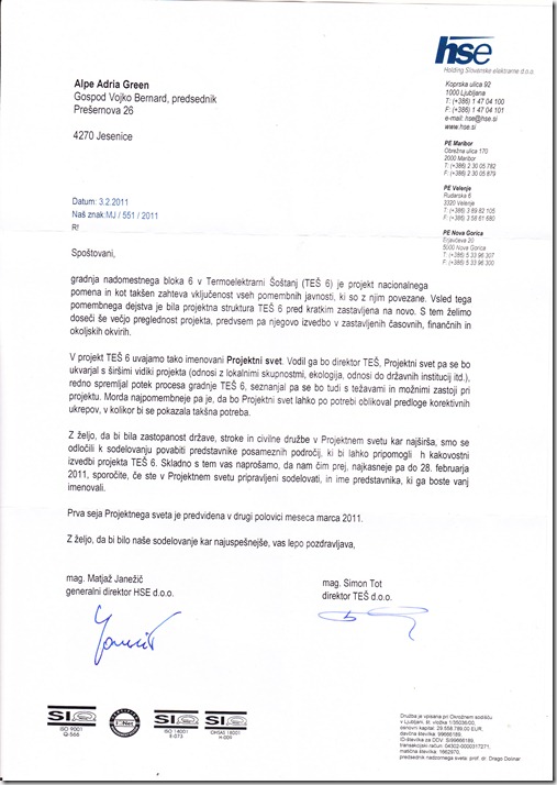 teš - projektni svet