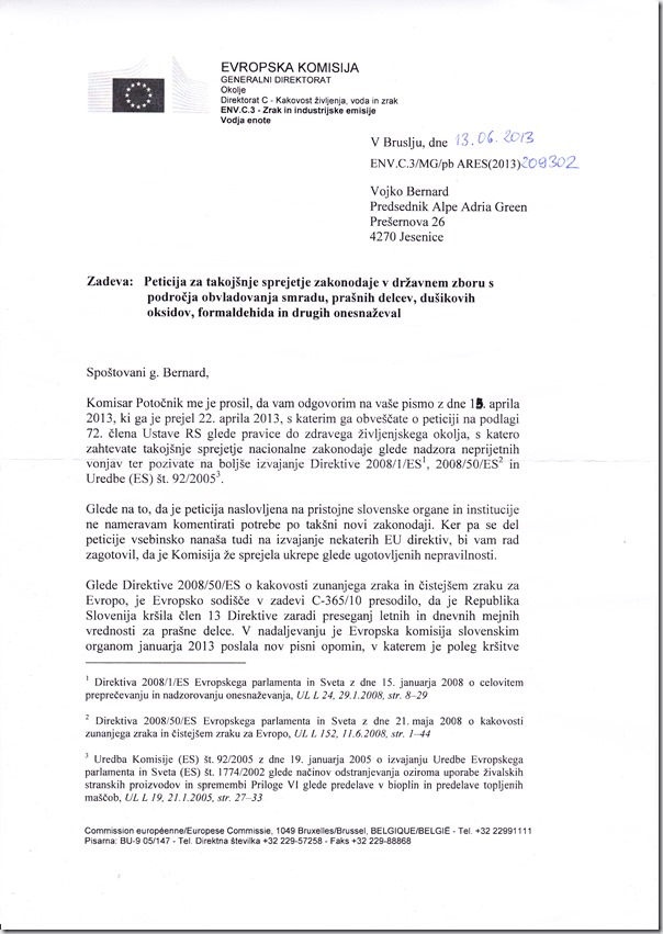 Odgovor EU komisije - peticija zrak_0001