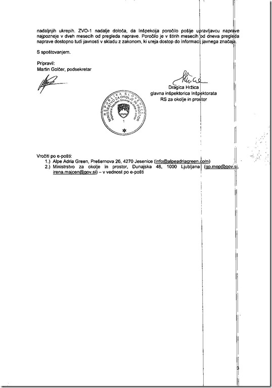 odgovor Inšpektorata RS za   okolje in prostor 3