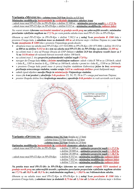 Koraki racionalizacije in optimizacije trase 2. tira glavne proge E69 na odseku Divača – Koper1-5