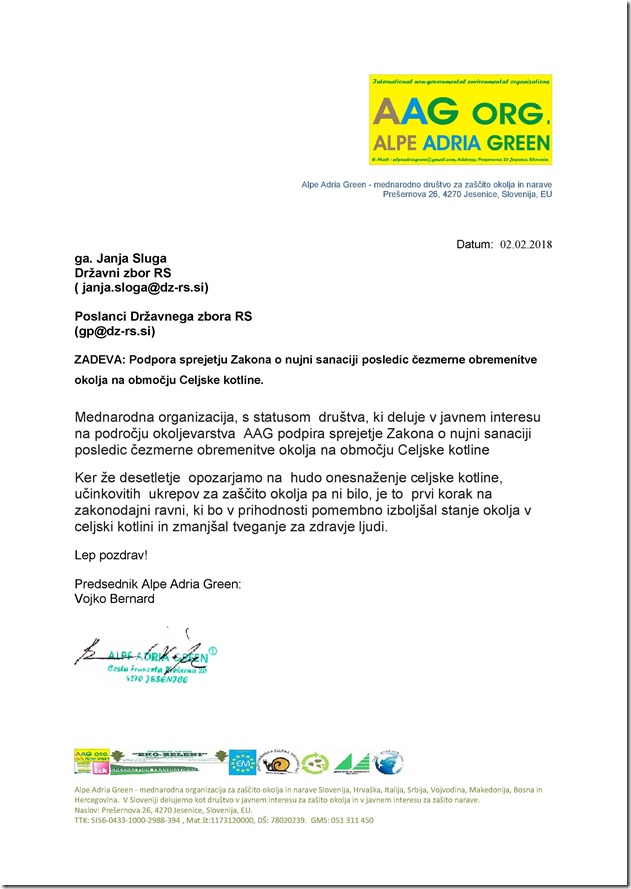 podpira Zakonu o sanaciji - Celje