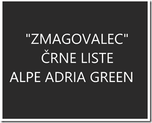 zmagovalec - črna lista