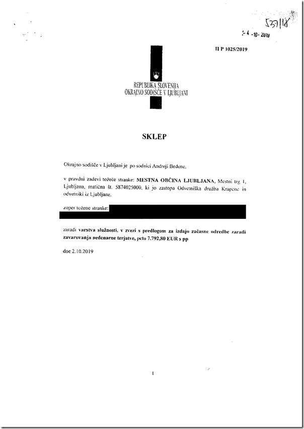 Prva stran sklepa tožbe (1)