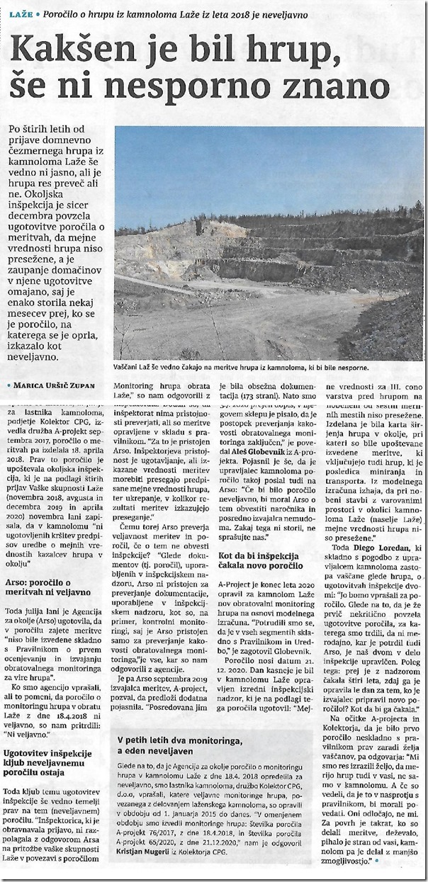 hrup - kamnolom laže