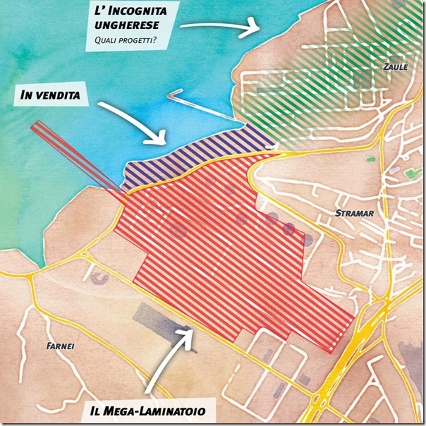 območje predvidene železarne pri Žavljah